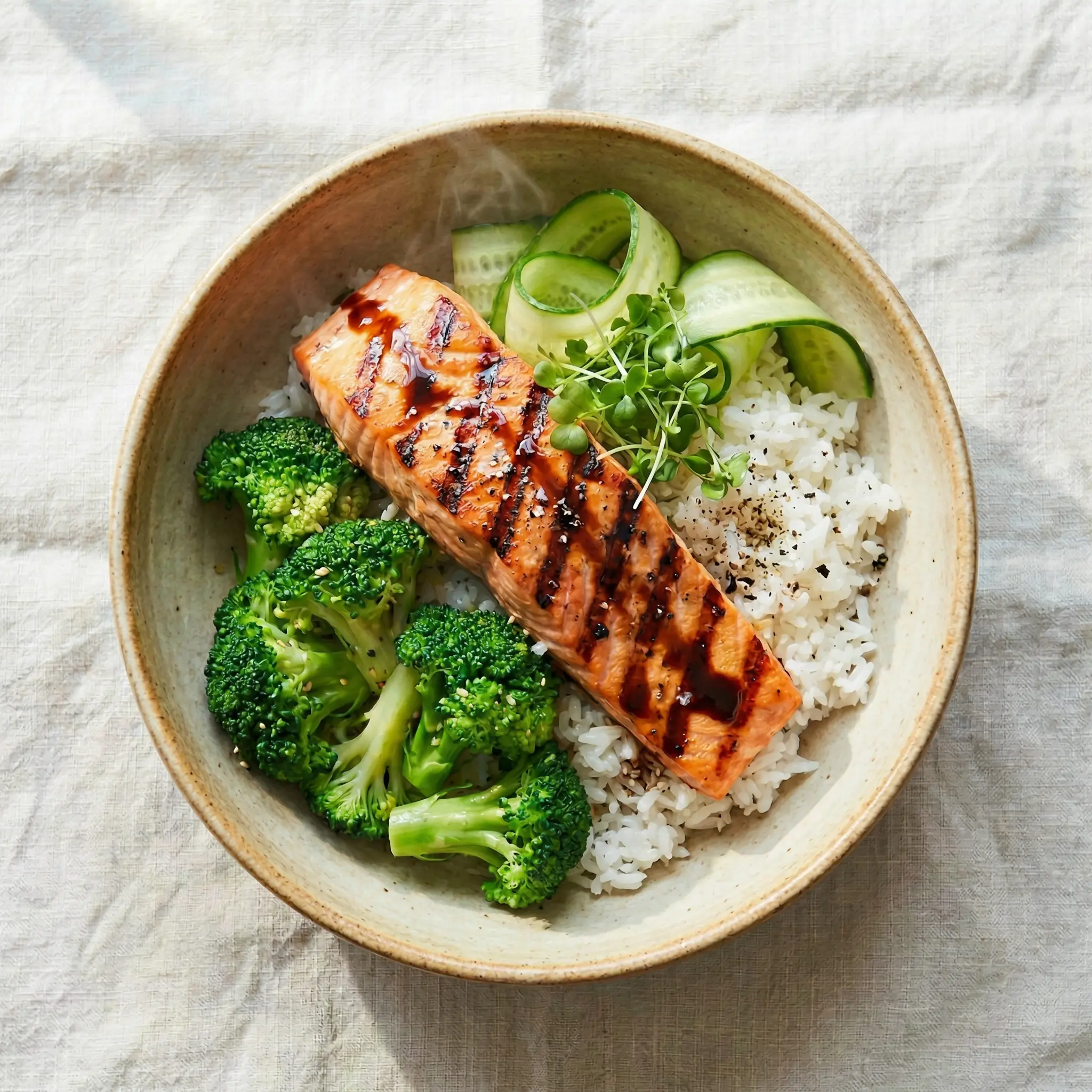 Teriyaki Lachs Bowl